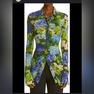 Floral Button-Up Shirt 12 UK